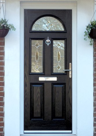 Four Panel Composite Door with 3 glass panels
